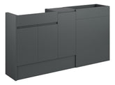 Cauvery 1536mm Standard Basin WC & 1 Door Unit Pack - Matt Graphite Grey (Grey Cab)