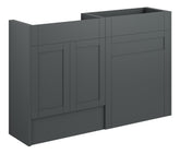 Abakan 1236mm Standard Basin & WC Unit Pack - Matt Graphite Grey (Oak Cab)