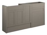 Abakan 1536mm Standard Basin WC & 1 Door Unit Pack - Matt Stone (Grey Cab)