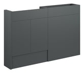 Eder 1236mm Slim Basin & WC Unit Pack - Matt Graphite Grey (Grey Cab)