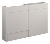Eder 1236mm Slim Basin & WC Unit Pack - Matt Dove Grey (Grey Cab)