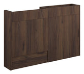 Eder 1236mm Slim Basin & WC Unit Pack - Warm Walnut (Oak Cab)