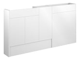 Eder 1536mm Slim Basin WC & 1 Door Unit Pack - White Gloss (Oak Cab)