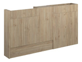 Eder 1536mm Slim Basin WC & 1 Door Unit Pack - Havana Oak (Grey Cab)