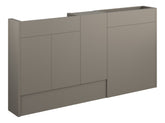 Eder 1536mm Slim Basin WC & 1 Door Unit Pack - Matt Stone (Grey Cab)