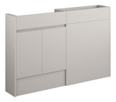 Cauvery 1236mm Slim Basin & WC Unit Pack - Matt Dove Grey (Oak Cab)
