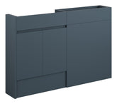 Cauvery 1236mm Slim Basin & WC Unit Pack - Matt Arley Blue (Oak Cab)