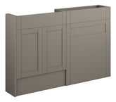 Abakan 1236mm Slim Basin & WC Unit Pack - Matt Stone (Grey Cab)