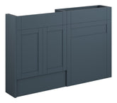 Abakan 1236mm Slim Basin & WC Unit Pack - Matt Arley Blue (Oak Cab)