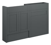 Abakan 1236mm Slim Basin & WC Unit Pack - Matt Graphite Grey (Grey Cab)