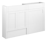 Abakan 1236mm Slim Basin & WC Unit Pack - Matt White (Oak Cab)