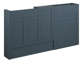 Abakan 1536mm Slim Basin WC & 1 Door Unit Pack - Matt Arley Blue (Oak Cab)