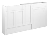 Abakan 1536mm Slim Basin WC & 1 Door Unit Pack - Matt White (Oak Cab)