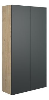Eder 600mm Slim 2 Door Storage Unit - Matt Graphite Grey (Oak Cab)