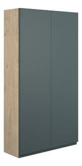 Cauvery 600mm Slim 2 Door Storage Unit - Matt Green Camo (Oak Cab)