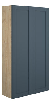 Abakan 600mm Slim 2 Door Storage Unit - Matt Arley Blue (Oak Cab)