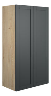 Abakan 600mm Standard 2 Door Storage Unit - Matt Graphite Grey (Oak Cab)