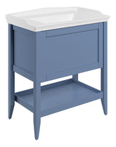 Didessa 800mm Floor Standing 1 Drawer Basin Unit w/Basin - Matt Misty Blue