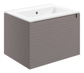Orient 615mm Wall Hung 1 Drawer Basin Unit & 0TH Thin Edge Basin - Matt Taupe