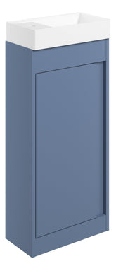 Elchaig 410mm Floor Standing Unit Inc. Basin - Matt Misty Blue