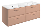 Miramichi 1210mm Wall Hung 4 Drawer Basin Unit w/0TH Basin - Matt Apricot