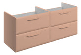 Miramichi 1200mm Wall Hung 4 Drawer Basin Unit (No Top) - Matt Apricot