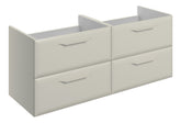 Miramichi 1200mm Wall Hung 4 Drawer Basin Unit (No Top) - Matt Latte
