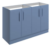 Miramichi 1200mm Floor Standing 4 Door Basin Unit (No Top) - Matt Misty Blue