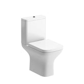 Cedar Rimless Short Projection Close Coupled Open Back WC & Wrapover Soft Close Seat