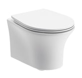 Sand Rimless Wall Hung WC & Soft Close Seat