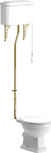 Sherford High Level WC & Soft Close Seat w/Br.Brass Finishes