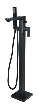 Berriedale Floor Standing Bath/Shower Mixer - Matt Black