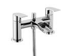 Red Bath/Shower Mixer - Chrome