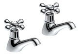 Salachan Bath Pillar Taps - Chrome