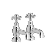 Tain Bath Pillar Taps - Chrome
