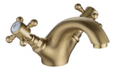 Tain Basin Mixer & Pop Up Waste - Brushed Brass