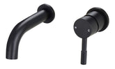 Pease 155mm Wall Mounted Basin Mixer - Matt Black