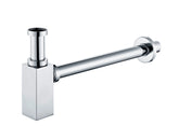 Modern Square Bottle Trap - Chrome