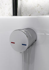 Bath Overflow Filler w/Integrated Valve - Chrome
