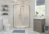 Clear 1200x900mm 2 Door Offset Quadrant - Chrome