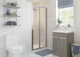 Clear 760mm Bi-fold Door - Chrome