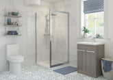 Clear 900mm Infold Door - Chrome