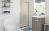 Clear 760mm Pivot Door - Chrome