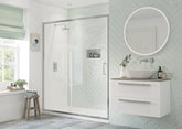 Felix 1400mm Sliding Door - Chrome