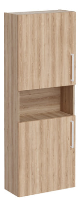 VitrA Root Flat 55cm 2 Door Semi-Tall Unit (LH Hinge) - Natural Oak