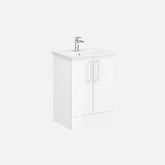 VitrA Zentrum 60cm 2 Drawer F/S Washbasin Unit - High Gloss White