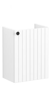 VitrA Root Groove 40cm 1 Door Wall Hung Slim Washbasin Unit (RH Hinge) - Matt White