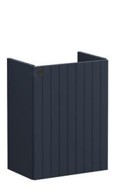VitrA Root Groove 40cm 1 Door Wall Hung Slim Washbasin Unit (RH Hinge) - Matt Dark Blue