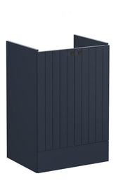 VitrA Root Groove 60cm 2 Door Floor Standing Washbasin Unit - Matt Dark Blue