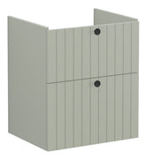 VitrA Root Groove 60cm 2 Drawer Washbasin Unit - Matt Retro Green